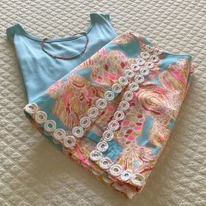 Lilly Pulitzer Lenore Skort Breakwater Blue Tini Bikini